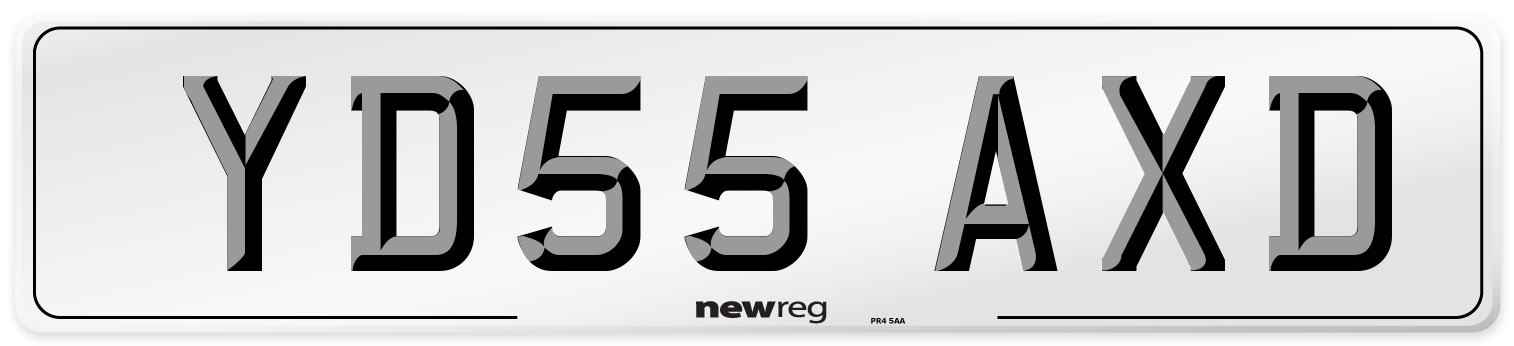 YD55 AXD Number Plate from New Reg